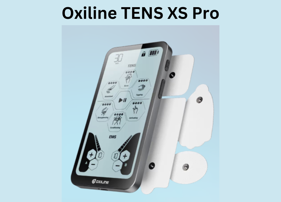 Oxiline TENS XS Pro Review with click link to visit Oxiline.
